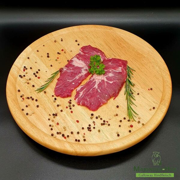Galloway-Fledermaus Steak 2 Stk.<br>ca. 500g pro Pkg.